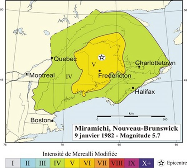 Carte des isoséistes