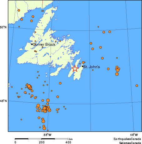 Map of earthquakes magnitude 2.0 and larger, 2000 - present