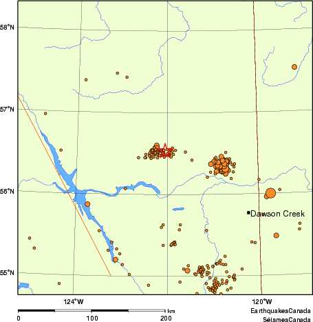 Map of earthquakes magnitude 2.0 and larger, 2000 - present