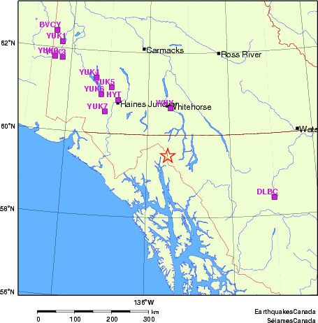 Map of Regional Seismographs