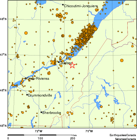 Map of earthquakes magnitude 2.0 and larger, 2000 - present