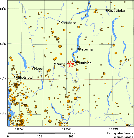 Map of earthquakes magnitude 2.0 and larger, 2000 - present