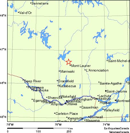 Map of Earthquake Localities