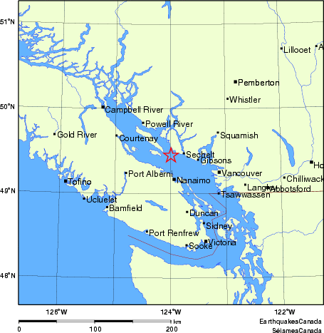 Map of Earthquake Localities