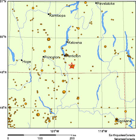 carte des des s&eacute;ismes de magnitude 2,0 et plus depuis 2000