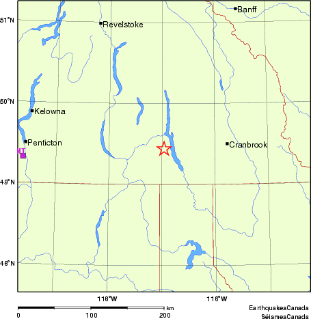Map of Regional Seismographs