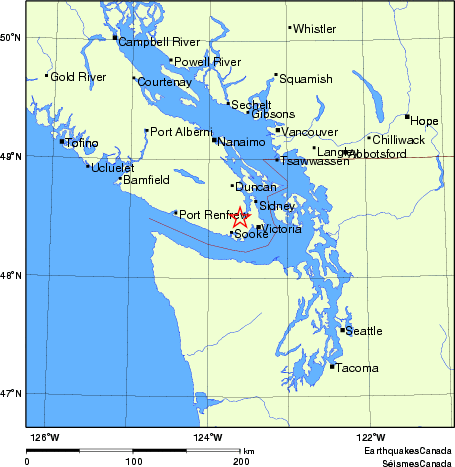 Map of Earthquake Localities