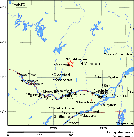 Map of Earthquake Localities