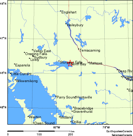 Map of Earthquake Localities