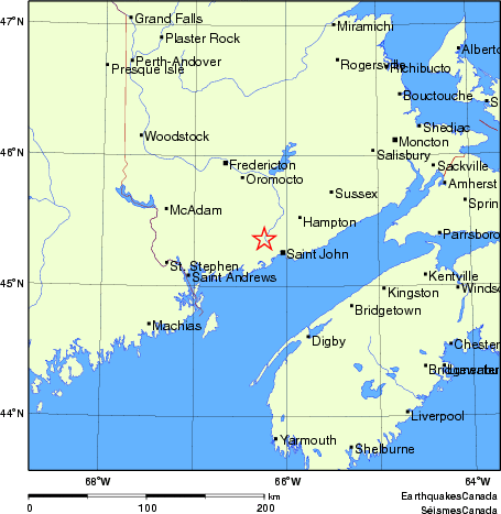 Map of Earthquake Localities