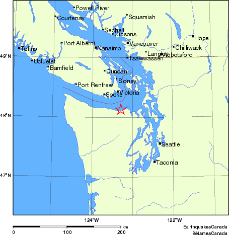 Map of Earthquake Localities