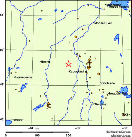 Map of earthquakes magnitude 2.0 and larger, 2000 - present