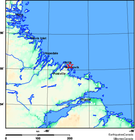 Map of Earthquake Area