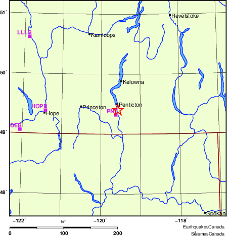 Map of Regional Seismographs