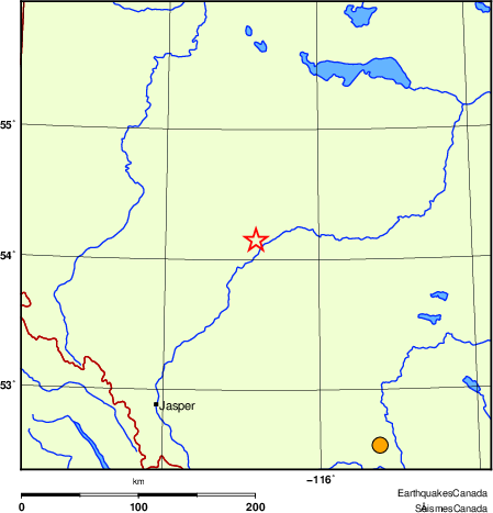 carte des séismes historiques de magnitude 5,0 et plus.  Détails dans le tableau de données ci-dessous