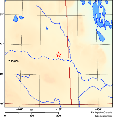 carte des environs du séisme