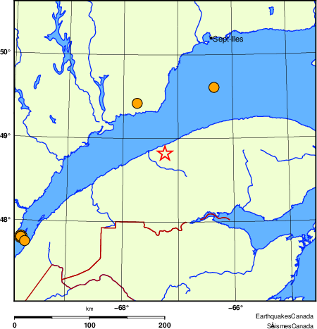 carte des séismes historiques de magnitude 5,0 et plus.  Détails dans le tableau de données ci-dessous