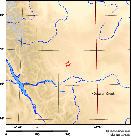 carte des environs du séisme