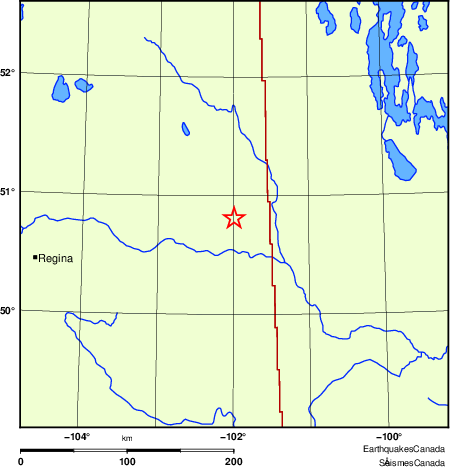 Map of historical earthquakes magnitude 5.0 and larger.  Details in the data table below