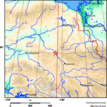 carte des environs du séisme
