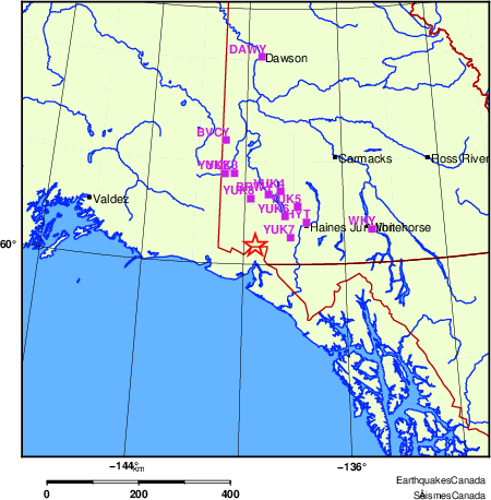 Map of Regional Seismographs