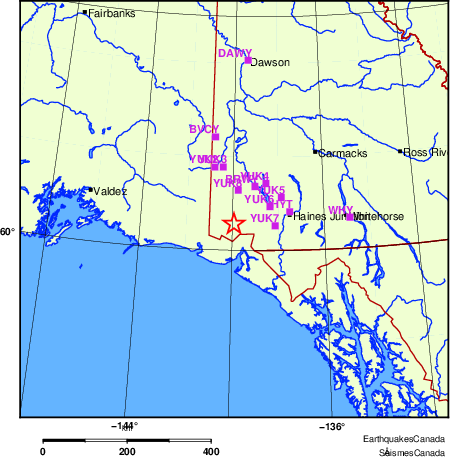 Map of Regional Seismographs