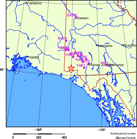 Map of Regional Seismographs