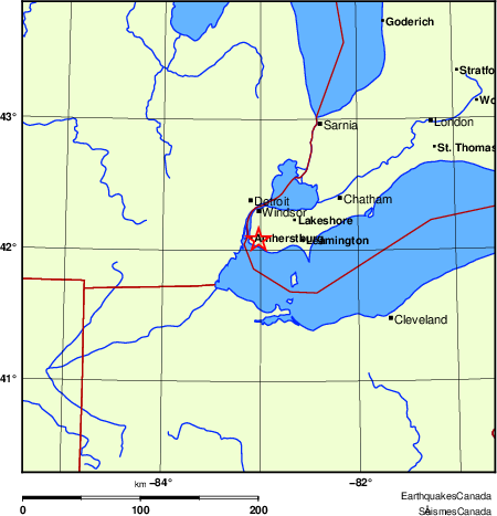 Map of Earthquake Localities