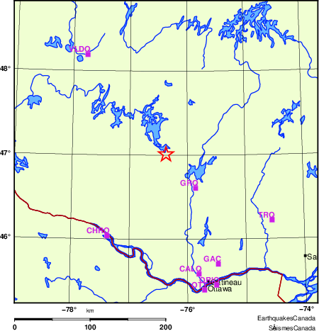 Map of Regional Seismographs