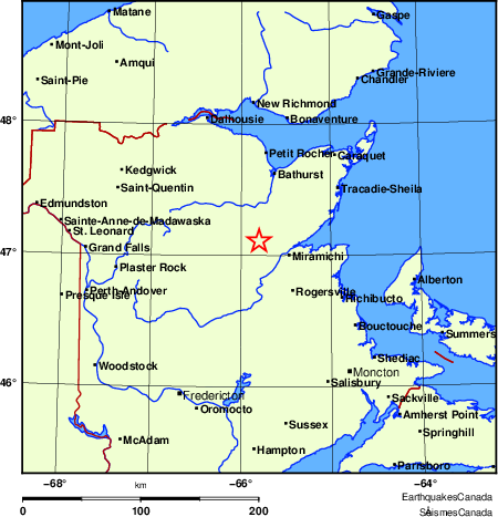 Map of Earthquake Localities