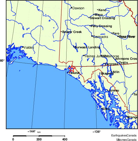 Map of Earthquake Localities