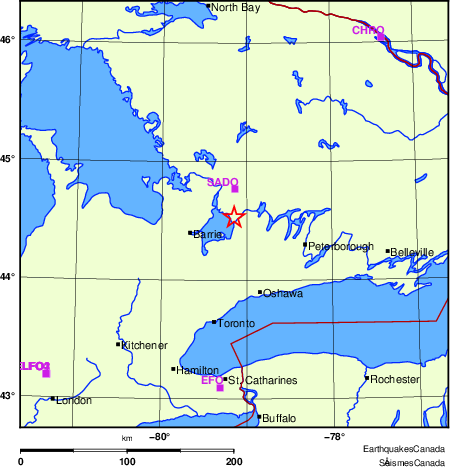 Map of Regional Seismographs
