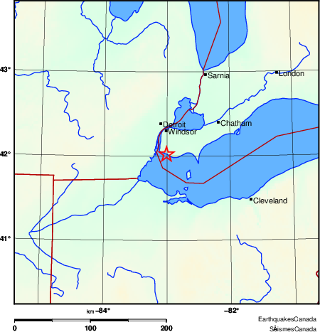 carte des environs du s&eacute;isme