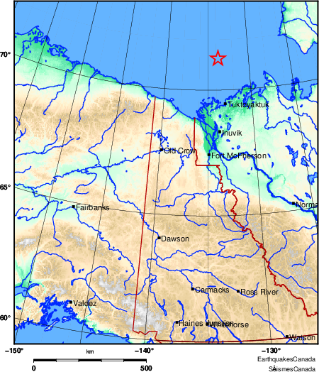 carte des environs du s&eacute;isme