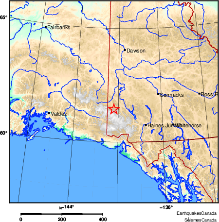 carte des environs du s&eacute;isme