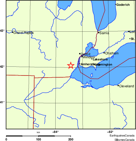 Map of Earthquake Localities