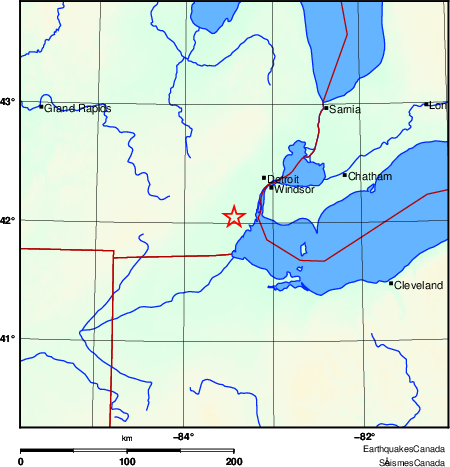 Map of Earthquake Area