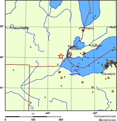 Map of earthquakes magnitude 2.0 and larger, 2000 - present