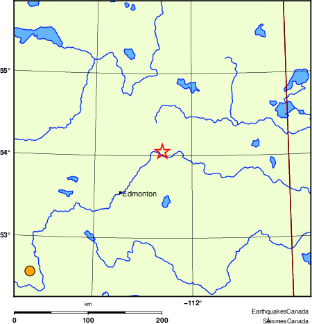 Map of historical earthquakes magnitude 5.0 and larger.  Details in the data table below