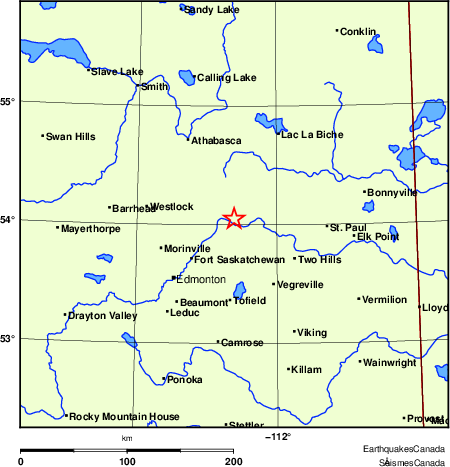 Map of Earthquake Localities