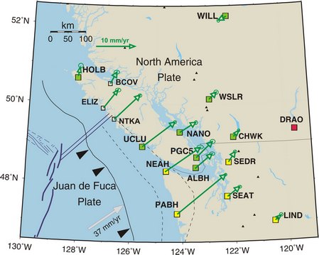 Megathrust Earthquake - The Strain Build-Up Map of Strain Build-Up